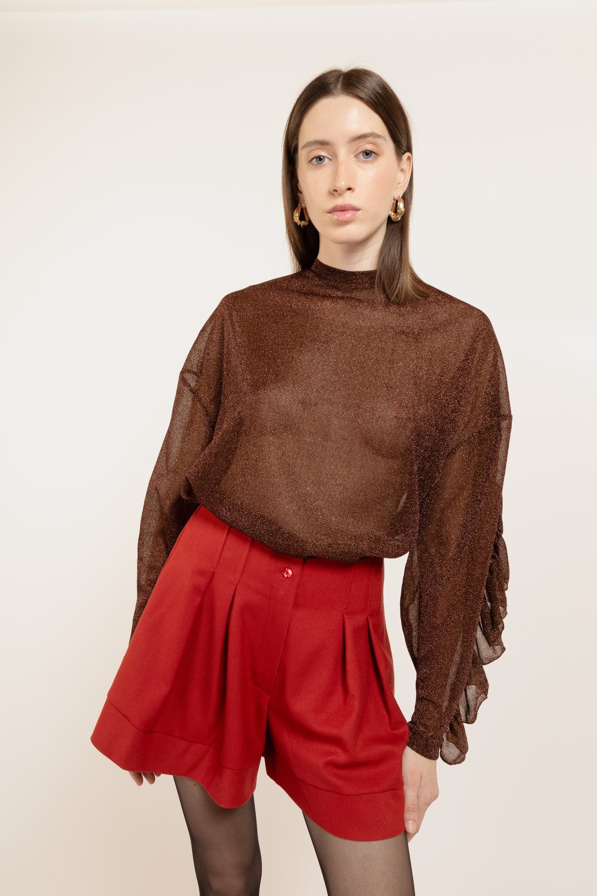 Image of SHORT SANTORINI TWILL RUST