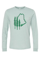 Image 1 of Maine Pines Long Sleeve T-Shirt