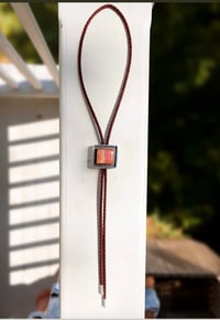 Image 2 of Rhodochrosite Bolo Tie