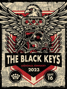 Image of The Black Keys 2023 Louisville Main Show Print