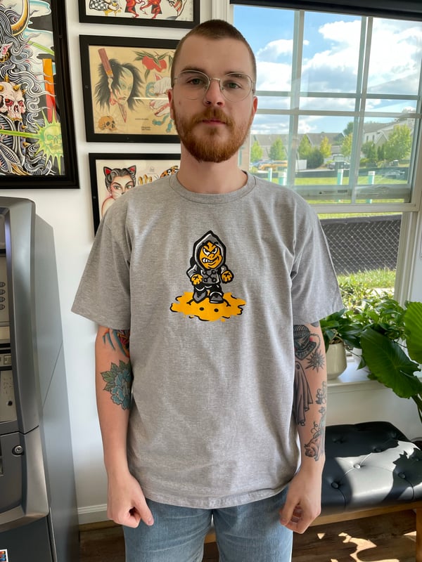 Image of Hooded mosher “tattoos for punks” shirt