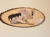 Wooden Wolf Clock 