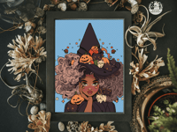 Spooky Black Cats Witch