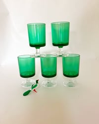Vintage Green Luminarc Glasses