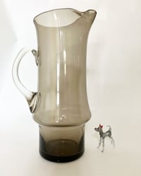 Polish Krosno Smoke Grey Tall Jug 