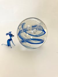 Vintage Blue Swirl Paperweight