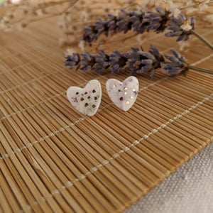 Image of Lavender Fields Earrings (Hearts)