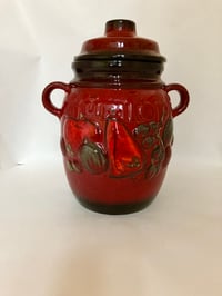 Vintage Red Rumtopf - West German - MCM