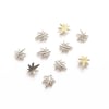 Silver Mini Weed Nail Charms (4pcs)