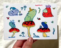Image 1 of Frogs With Hats sticker sheet