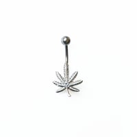 Silver Canna Belly Ring