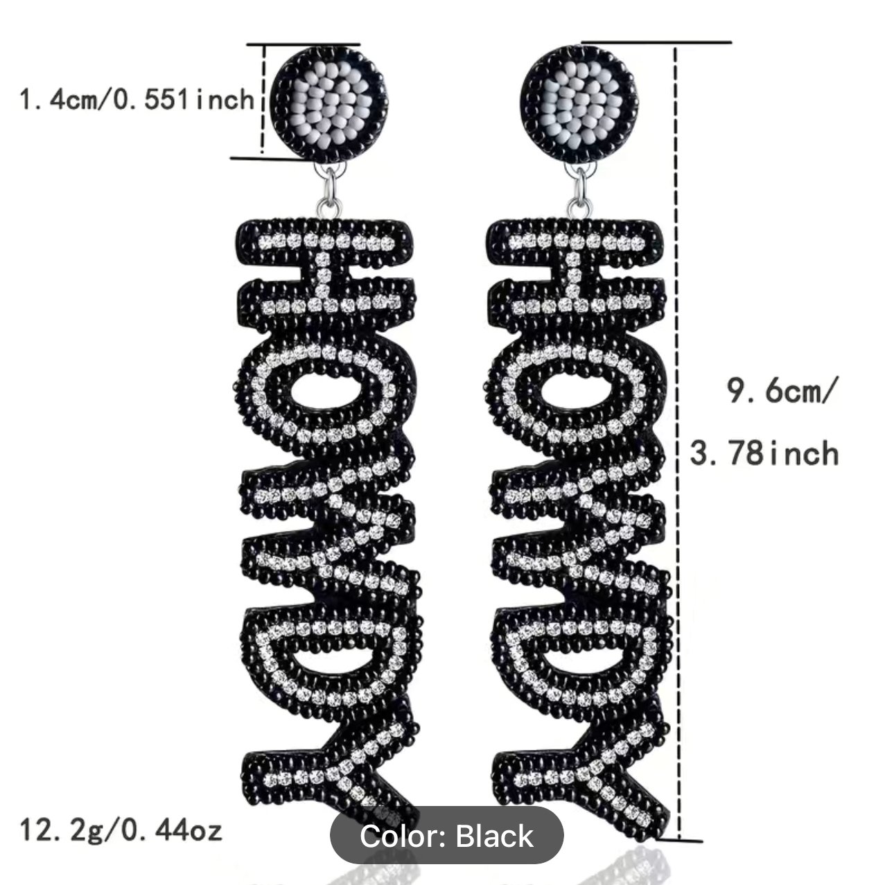 Image of Howdy beaded statement earrings 