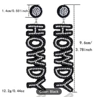 Image 2 of Howdy beaded statement earrings 