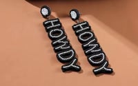 Image 1 of Howdy beaded statement earrings 