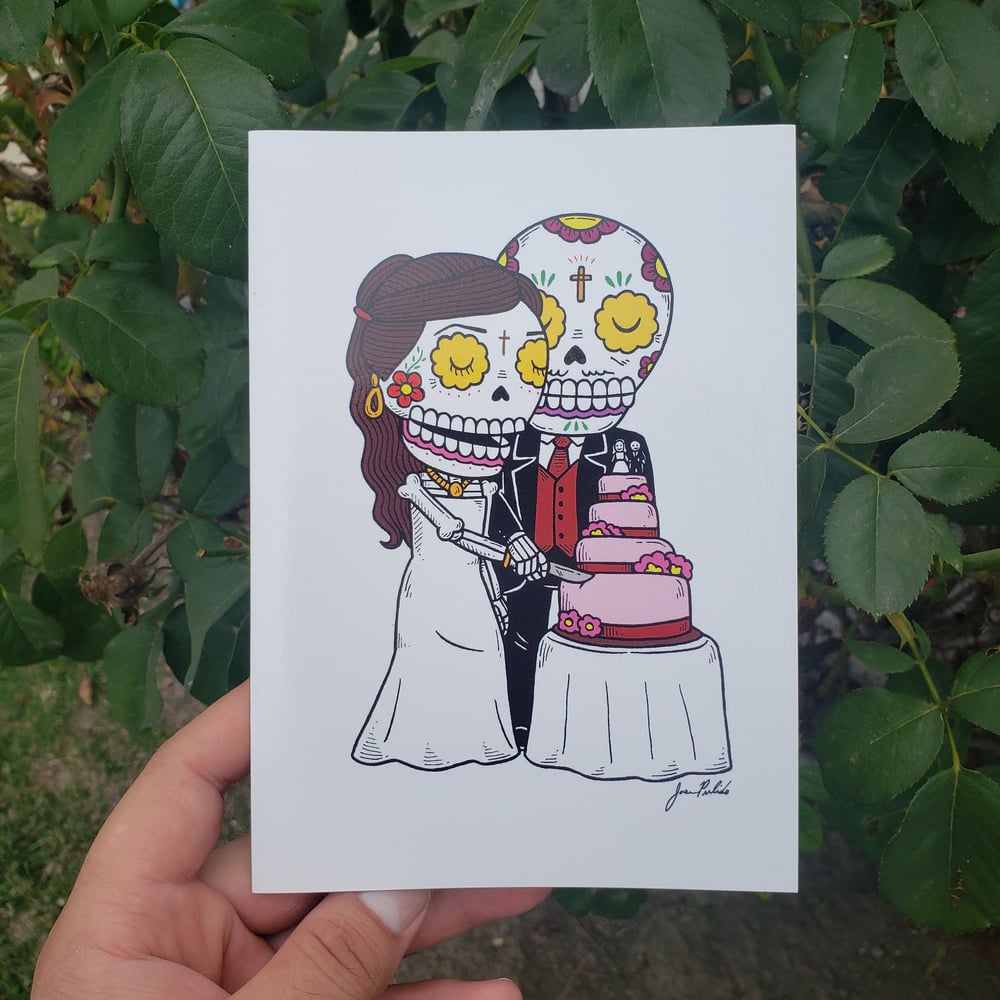 Wedding Cake Calaveras Notecard 