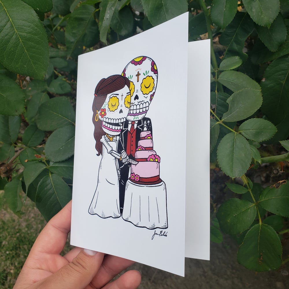 Wedding Cake Calaveras Notecard 