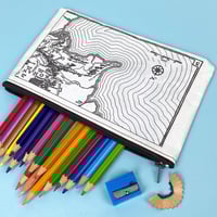 Image 1 of Rohan and Gondor Map, Lord of the Rings Book Page Pencil Case