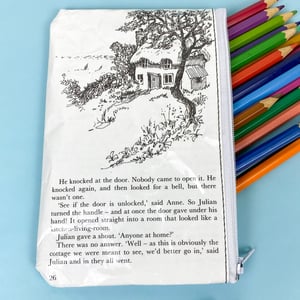 Image of The Famous Five, Enid Blyton Book Page Pencil Case