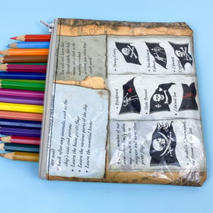 Image of Pirateology Handbook, Book Page Pencil Case