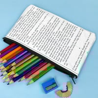 Image 1 of Good Omens Book Page Pencil Case, Crowley