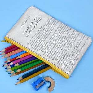 Image of Harry Potter and the Order of the Phoenix Book Page Pencil Case Yellow