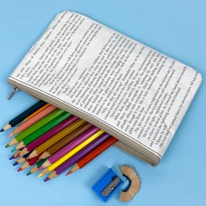 Image of Deathly Hallows, Harry Potter Book Page Pencil Case “all was well”