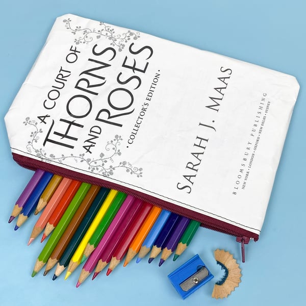 Image of A Court of Thorns and Roses, Book Page Pencil Case, Sarah J. Maas