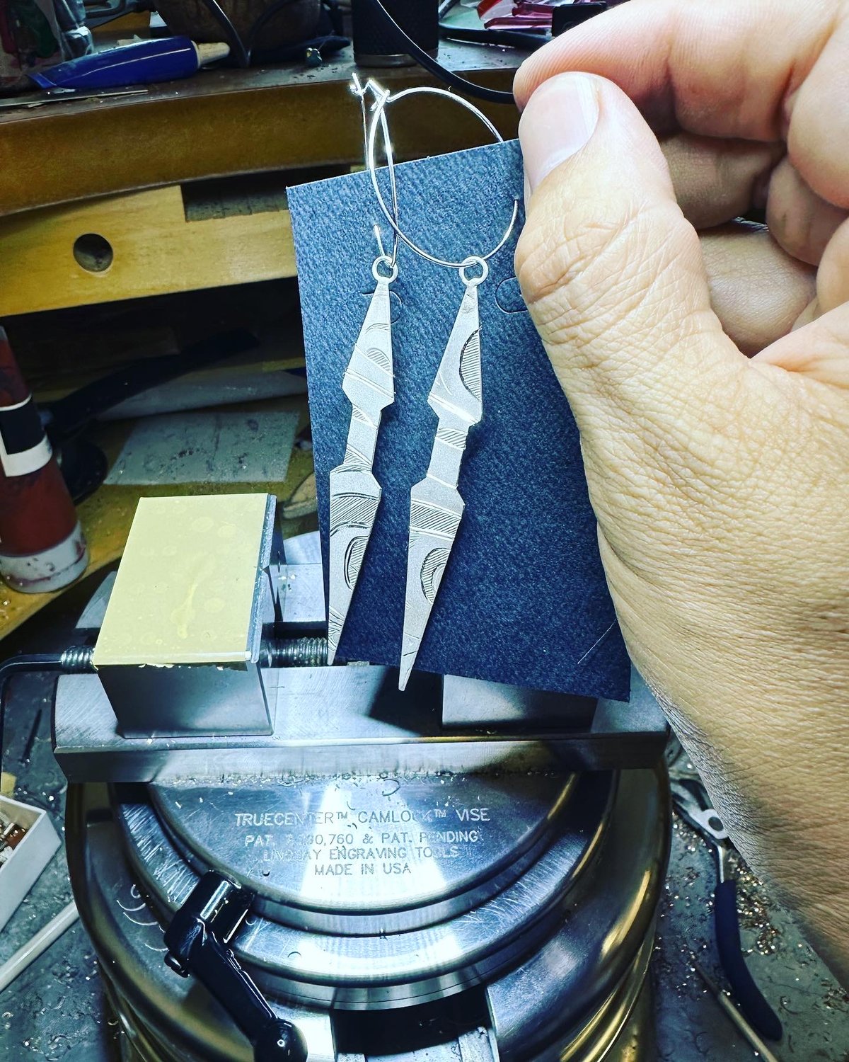 Image of Double bladed Lingít Dagger earrings