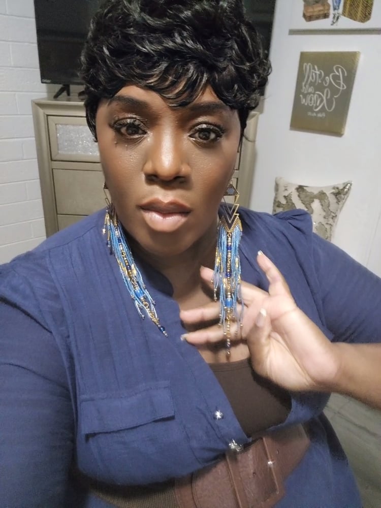 Image of Denim Goddess Fringe Earrings 