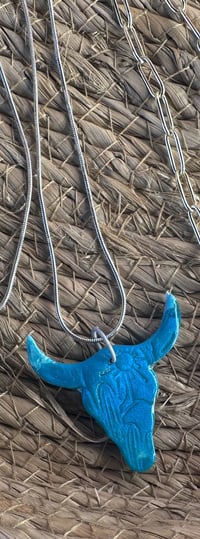 desert scene bullhead handmade necklace 