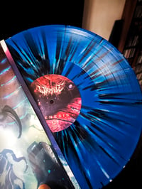Image 2 of WORMHOLE - Genesis - Blue/black/white splatter LP