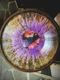 Image 3 of WORMHOLE - Genesis - transparent clear + purple splatter LP