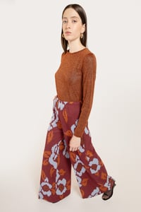 Image 2 of PANTALONE PALOMA MAXI ROSA VINO €159 - 50%