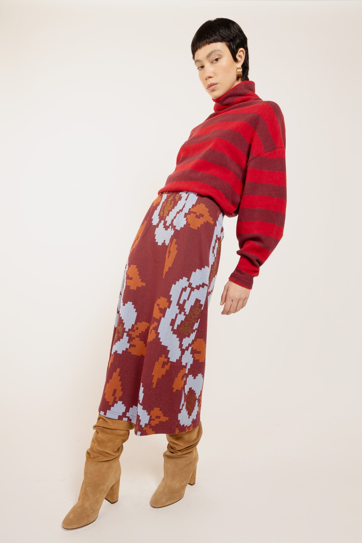 Image of GONNA GUIA MAXI ROSA VINO