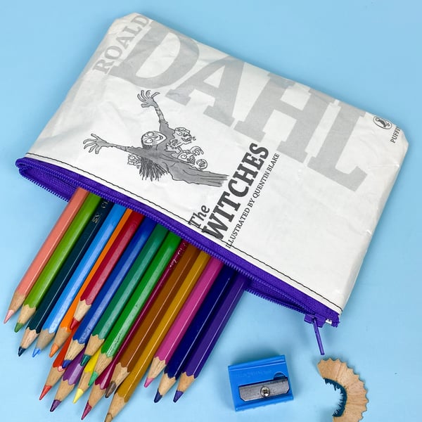 Image of The Witches Book Page Pencil Case, Roald Dahl 