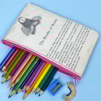 Image 1 of Matilda, The Reader of Books, Roald Dahl Book Page Pencil Case