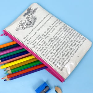 Image of Matilda, The Reader of Books, Roald Dahl Book Page Pencil Case