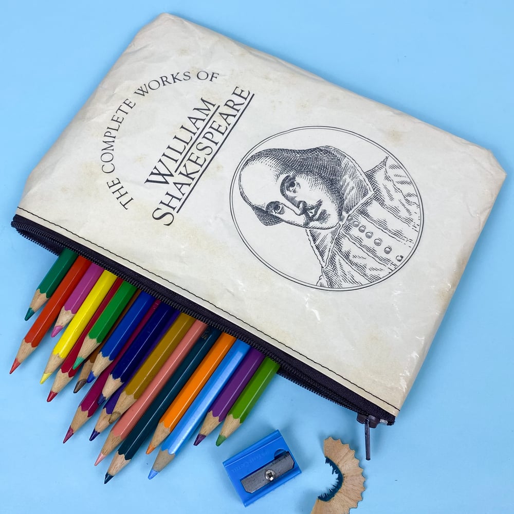 Image of Shakespeare Book Page Pencil Case, Much Ado About Nothing 