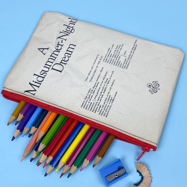 Image of A Midsummer Nights Dream, Shakespeare Book Page Pencil Case