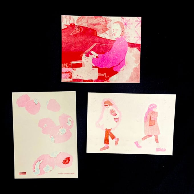 Image of postcard riso prints