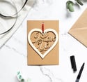 Valentines Gift Set - I Love You card and Heart Pin