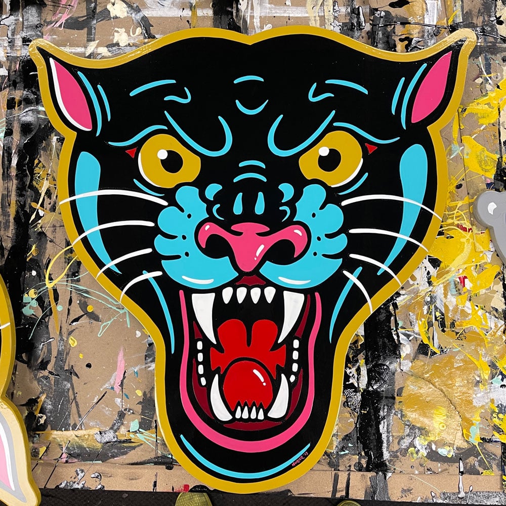 Panther Head Wood cutout