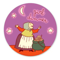 Image 1 of Girl Dinner Grandma Witch Vinyl Sticker