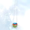 Small Rainbow Heart: An Art Glass Pendant on Necklace. Ready to Ship.