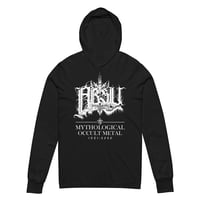 Image 1 of ABSU - MYTHOLOGICAL OCCULT METAL 1991-2020 - HOODED LONG SLEEVE T-SHIRT - BLACK