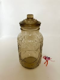 Italian 1970s Smoke Glass Storage Jar
