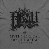 Image 2 of ABSU - MYTHOLOGICAL OCCULT METAL 1991-2020 - HOODED LONG SLEEVE T-SHIRT - GREY