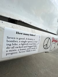 Image 1 of Bumper Sticker - How Many Bikes?