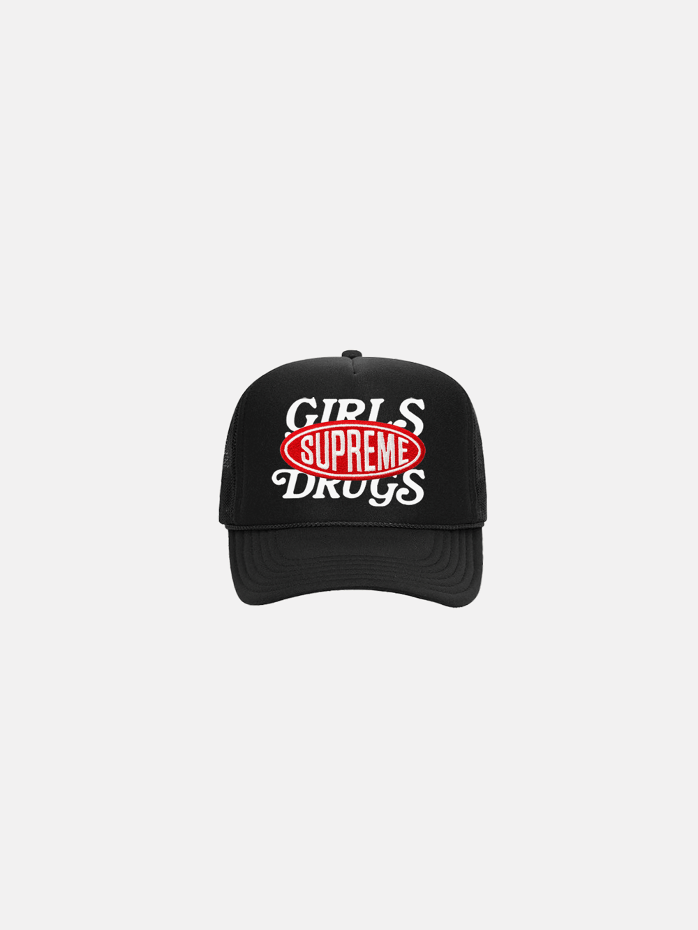 Image of SUPREME® x GIRLS ARE DRUGS® TRUCKER - BLACK