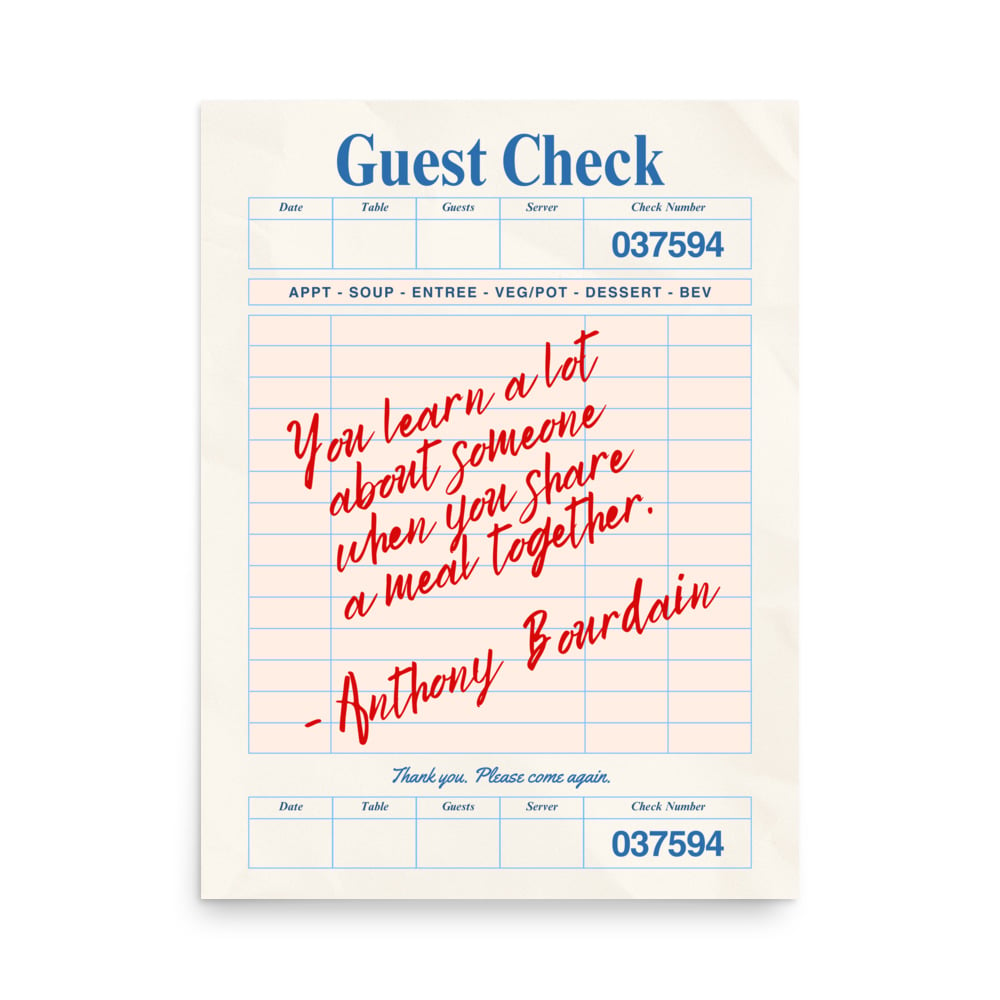 Image of Anthony Bourdain Kitchen Poster by Patti Friday 